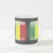 Flagge Senegals Mattglastasse (VorderseiteRechts)