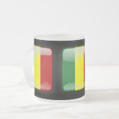 Flagge Senegals Mattglastasse (Vorderseite Links)