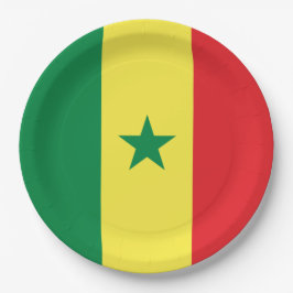 Flagge Senegals Pappteller