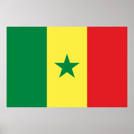 Flagge Senegals Poster