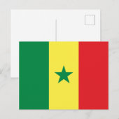 Flagge Senegals Postkarte (Vorne/Hinten)