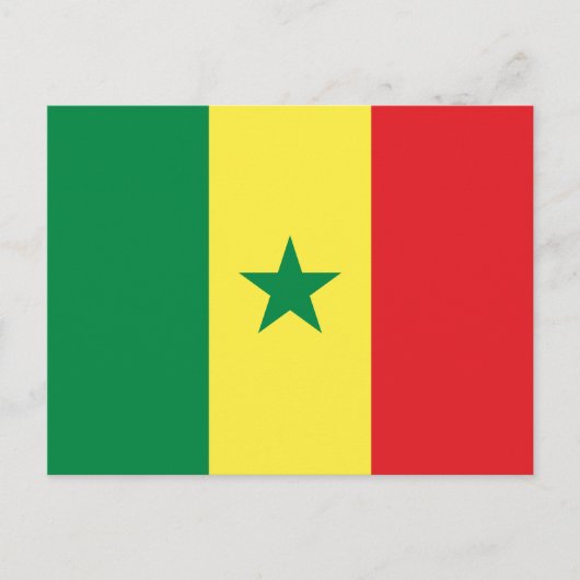 Flagge Senegals Postkarte (Vorderseite)