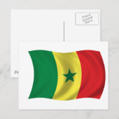 Flagge Senegals Postkarte (Vorne/Hinten)