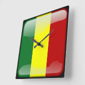 Flagge Senegals Quadratische Wanduhr (Winkel)