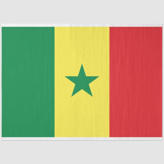 Flagge Senegals Seidenpapier (Vorderseite)