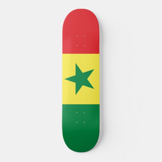 Flagge Senegals Skateboard (Vorderseite)