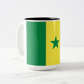 Flagge Senegals Zweifarbige Tasse (Vorderseite Links)