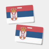 Flagge Serbien Ausweis (Vorder- & Rückseite)