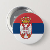 Flagge Serbien Button (Vorne & Hinten)