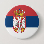 Flagge Serbien Button (Vorderseite)