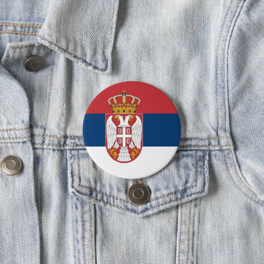 Flagge Serbien Button (Beispiel)
