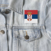 Flagge Serbien Button (Beispiel)