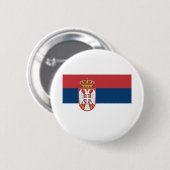Flagge Serbien Button (Vorne & Hinten)