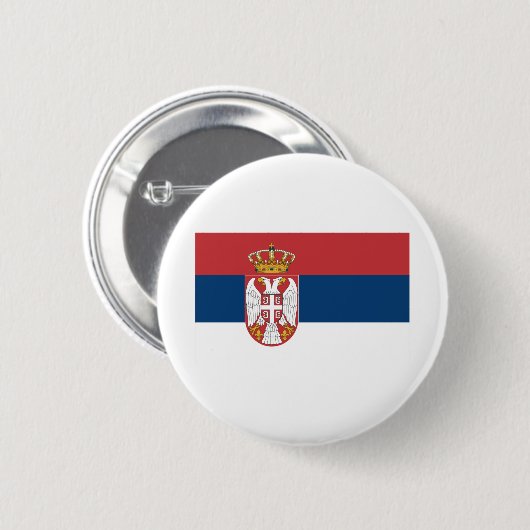 Flagge Serbien Button (Vorne & Hinten)