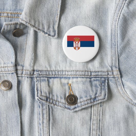 Flagge Serbien Button (Beispiel)