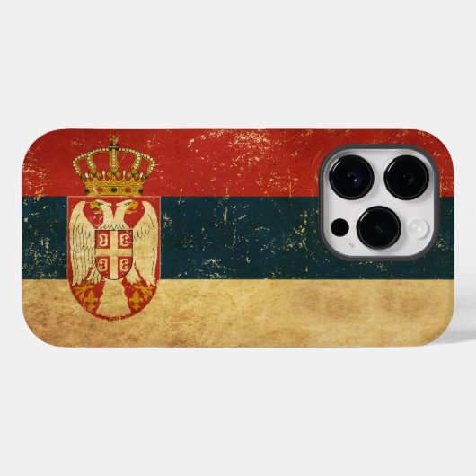 Flagge Serbien Case-Mate iPhone Hülle (Rückseite (Horizontal))