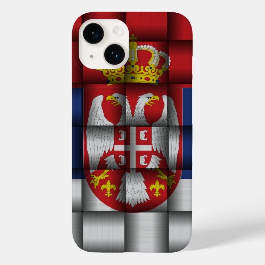 Flagge Serbien Case-Mate iPhone Hülle (Rückseite)