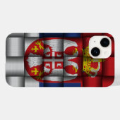 Flagge Serbien Case-Mate iPhone Hülle (Rückseite (Horizontal))