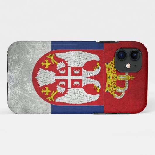 Flagge Serbien Case-Mate iPhone Hülle (Rückseite (Horizontal))