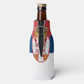 Flagge Serbien Flaschenkühler (Flasche Rückseite)