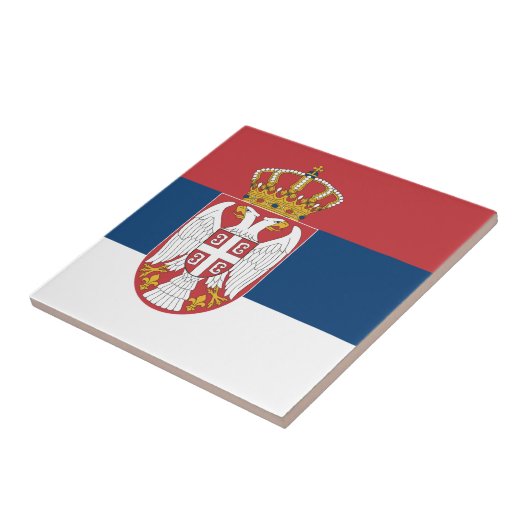 Flagge Serbien Fliese (Seite)