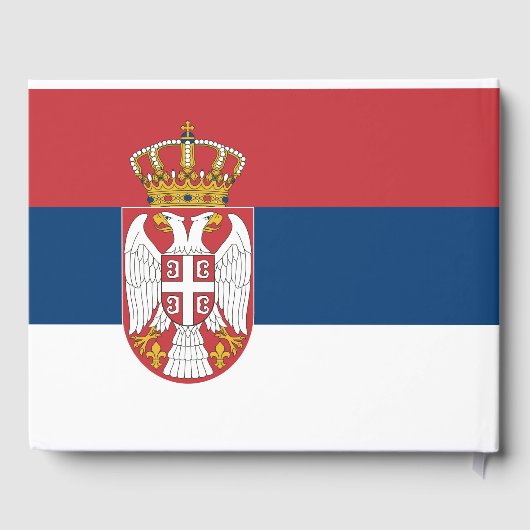 Flagge Serbien Gästebuch (Rückseite)