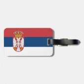 Flagge Serbien Gepäckanhänger (Rückseite horizontal)