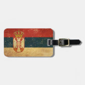 Flagge Serbien Gepäckanhänger (Vorderseite horizontal)