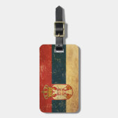 Flagge Serbien Gepäckanhänger (Vorderseite vertikal)