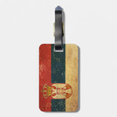 Flagge Serbien Gepäckanhänger (Rückseite vertikal)