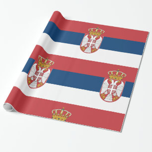 Flagge Serbien Geschenkpapier
