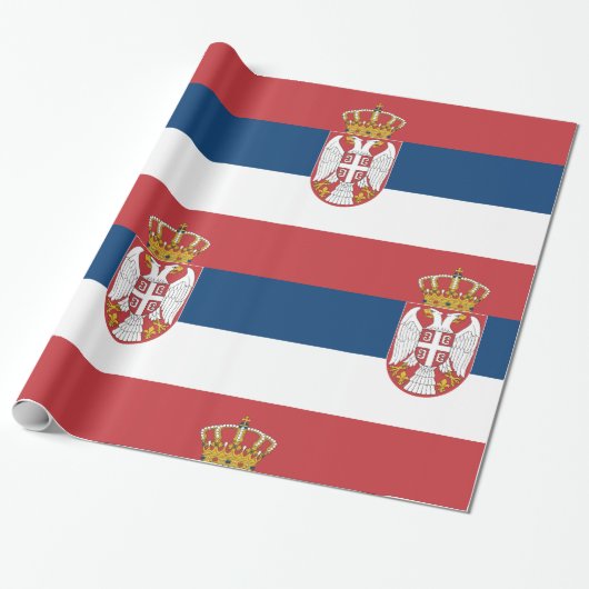 Flagge Serbien Geschenkpapier (Ungerollt)
