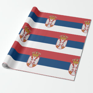 Flagge Serbien Geschenkpapier