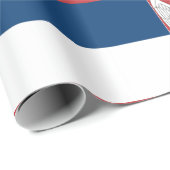 Flagge Serbien Geschenkpapier (Rolleneckpunkt)
