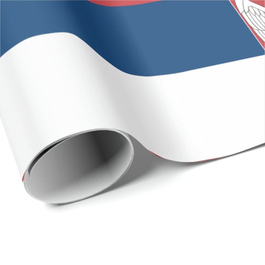 Flagge Serbien Geschenkpapier (Rolleneckpunkt)