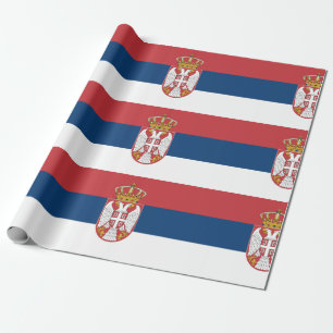 Flagge Serbien Geschenkpapier