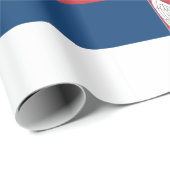 Flagge Serbien Geschenkpapier (Rolleneckpunkt)