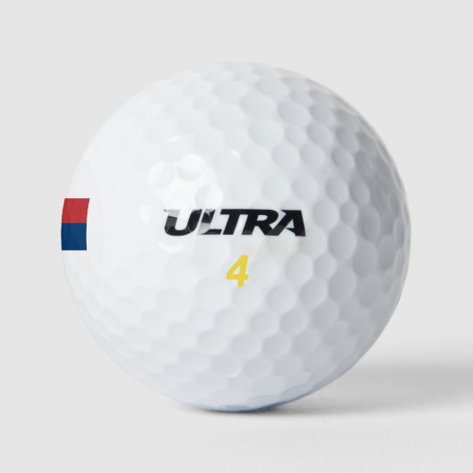 Flagge Serbien Golfball (Logo)