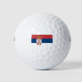 Flagge Serbien Golfball (Vorderseite)