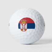 Flagge Serbien Golfball (Vorderseite)