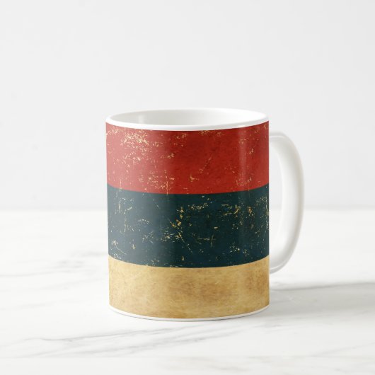 Flagge Serbien Kaffeetasse (VorderseiteRechts)