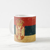 Flagge Serbien Kaffeetasse (Vorderseite Links)