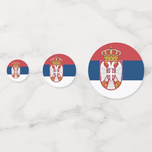 Flagge Serbien Konfetti (Vorderseiten)