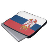 Flagge Serbien Laptopschutzhülle (Vorne Knopf)