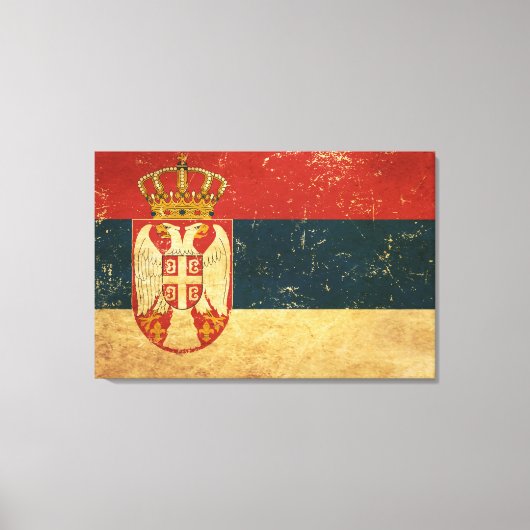 Flagge Serbien Leinwanddruck (Vorderseite)
