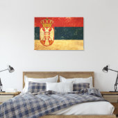 Flagge Serbien Leinwanddruck (Insitu (Schlafzimmer))