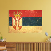Flagge Serbien Leinwanddruck (Insitu (Wohnzimmer))
