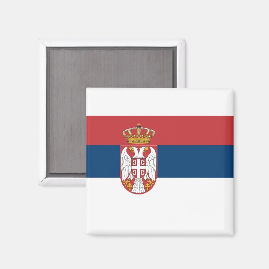 Flagge Serbien Magnet (Vorderseite/Rückseite)