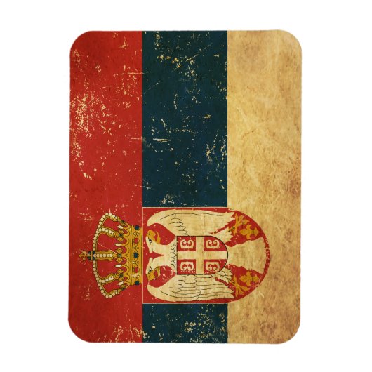 Flagge Serbien Magnet (Vertikal)