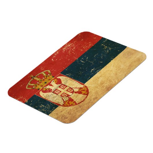Flagge Serbien Magnet (Linke Seite)